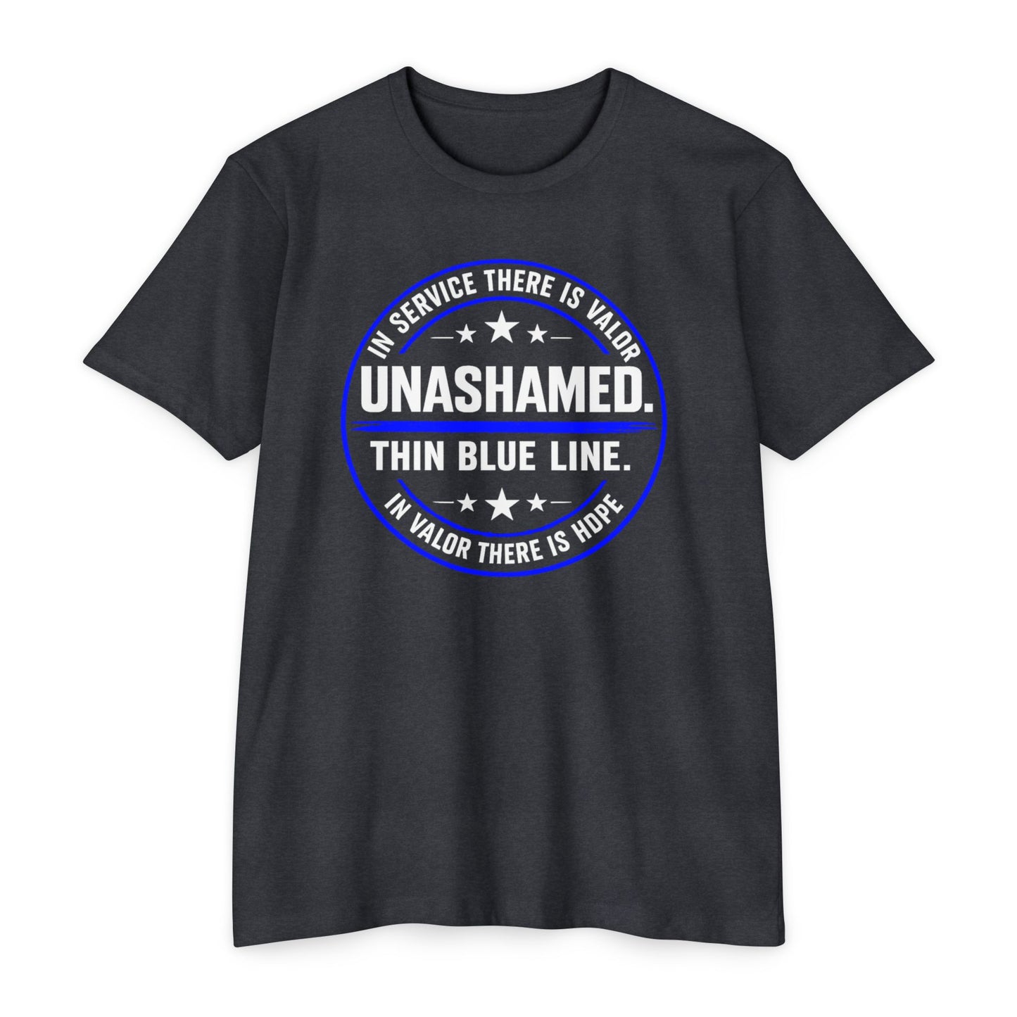 Unashamed Thin Blue Line T-Shirt — Police Pride/Support Tee