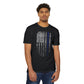 Distressed Thin Blue Line Flag T-Shirt — Police Support Tee